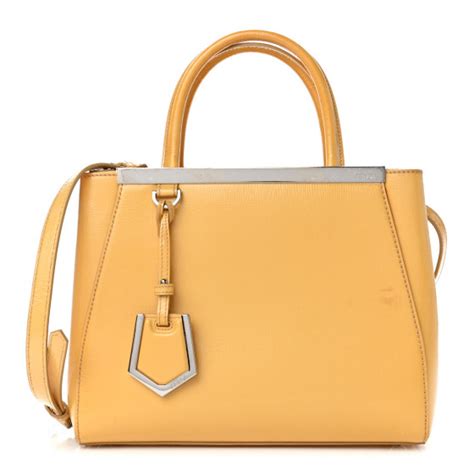 fendi petite 2jours yellow|Fendi Vitello Vernice Camoscio Petite 2Jours Tote Alchemy Yellow.